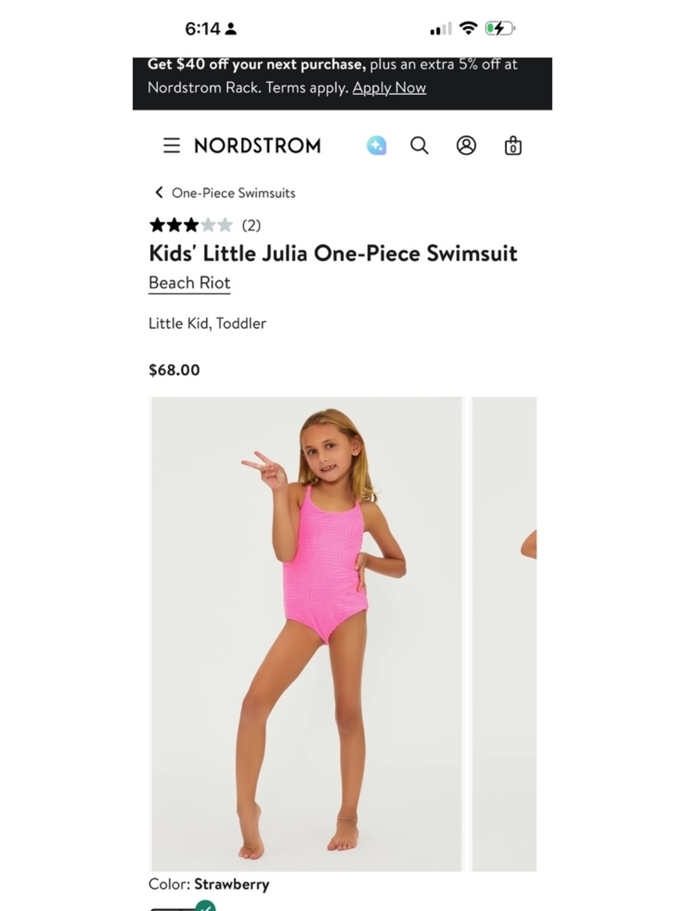 Kids' Little Julia One-Piece Swimsuit
